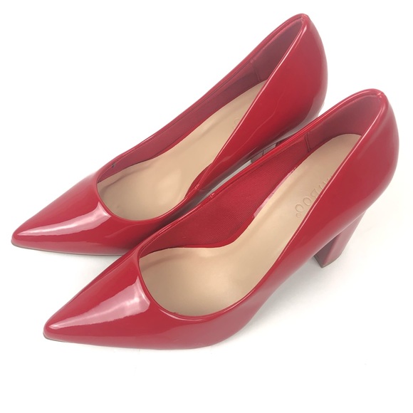BAMBOO | Red Patent Leather Pump - Picture 8 of 14